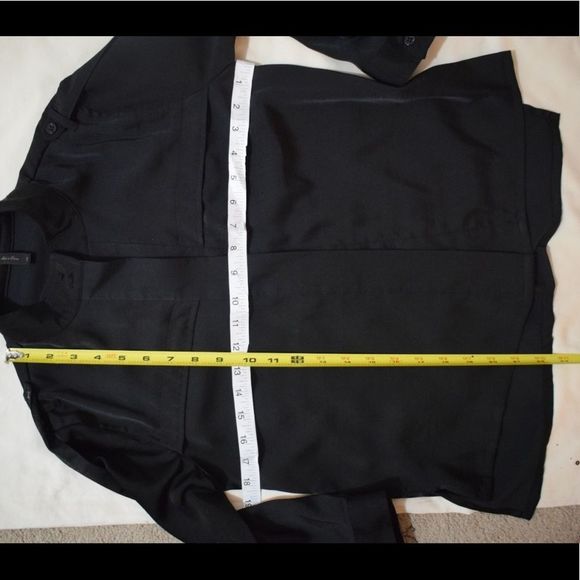 BCBG Semi Satin Top Blouse Black XS - Picture 6 of 8